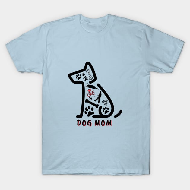 Dog Mom T-Shirt by Rebecca Abraxas - Brilliant Possibili Tees